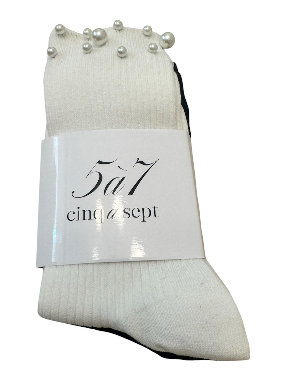 VIP Cinq a Sept Socks 2 Pairs Pearls & Gems Gift Set NWT